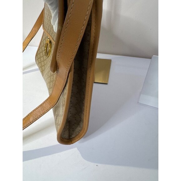 Celine Vintage Macadam Canvas & Leather Crossbody/Clutch Beige & Brown - Picture 7 of 10